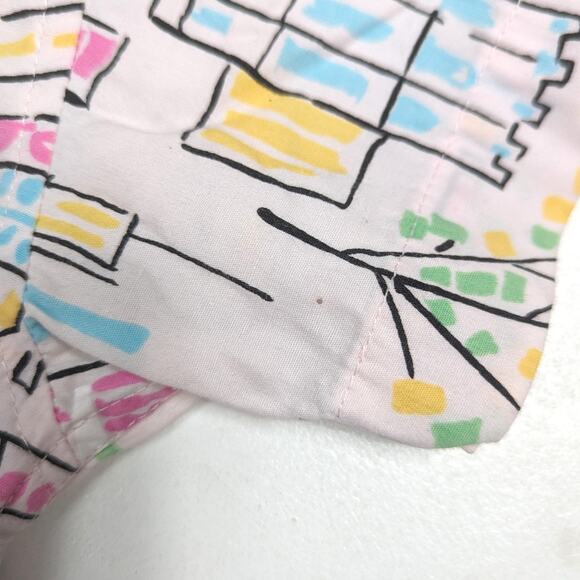 Vtg Liz Kids Shirt Boys Sz 7-8 90s Button Down City Cars All Over Print Retro - Picture 4 of 8